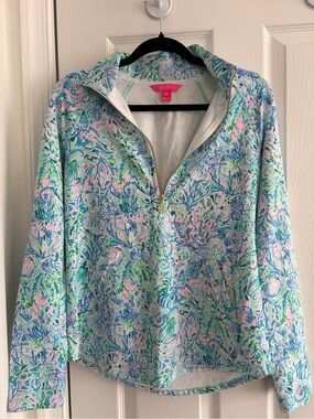 Lilly Pulitzer Pastel Multi-Print Quarter-Zip Pullover